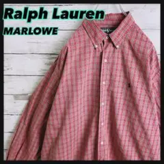 希少 Ralph Lauren ラルフ MARLOWE ポニー刺繍 チェック
