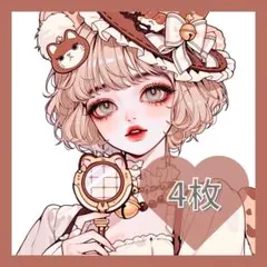 588 オリジナル 人物ステッカー コラージュ 紙もの 雑貨 素材 女の子