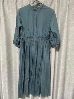 シャツワンピース 長袖 ロングワンピース