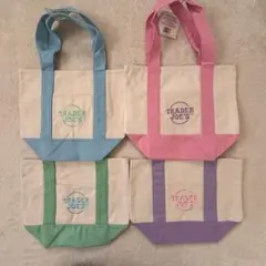 Mini Canvas Tote Bag トレジョ パステルミニトートバック✖︎４