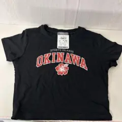 沖縄 OKINAWA ハイビスカス 子供用 キッズ用 ショート丈Tシャツ