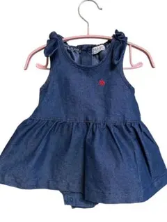 女の子ベビー服 ロンパース サロペット デニム ワンピース 70サイズ