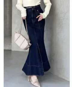 RESEXXY ウエストデザインマーメイドデニムスカート