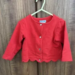 jacadi 赤 羽織り裏起毛18M