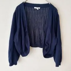 maurices マリーシーズ ボレロ カーディガン L ネイビー ショート丈