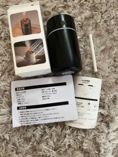 小型加湿器 卓上 超音波加湿器 ウォーターミスト 次亜塩素酸水　除菌　黒　火山のサムネイル