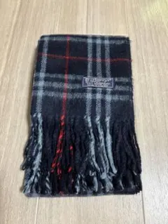Burberry マフラー　黒　紺のサムネイル