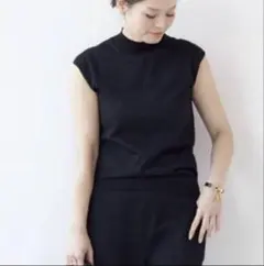 Deuxieme Classe beauty ミニハイネック プルオーバー 黒のサムネイル