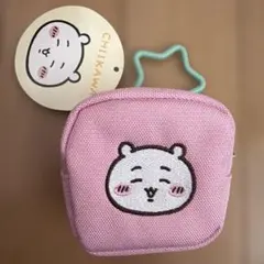 ちいかわ カラビナつき 刺繍 スクエアミニポーチ （ちいかわ）