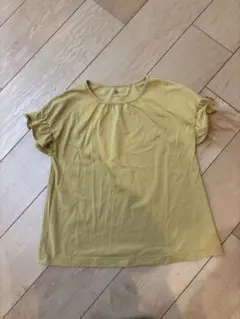 UNIQLO エアリズムコットンフリル袖 Tシャツ 150イエロー