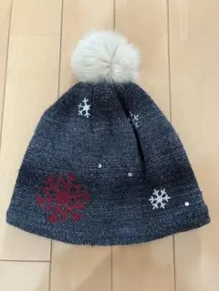 phenix ファー付き雪の結晶デザインニット帽