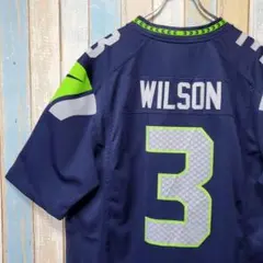 1479☆ナイキ☆NFLシーホークス☆アメフトゲームシャツ☆ワンポイント