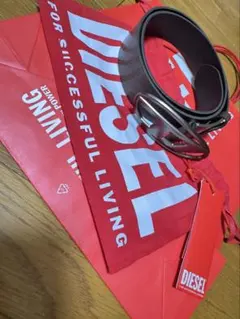 DIESEL ブラウンレザーベルト85