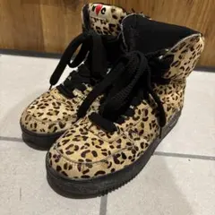 W♥C ヒョウ柄 ハイカットスニーカー