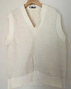 ZARA Vネックベスト オフホワイト