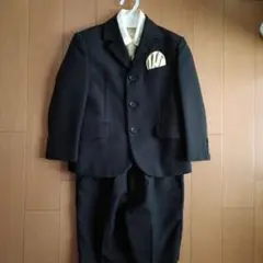 黒 チェック柄 スーツ 110cm