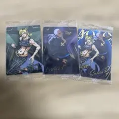ジョジョの奇妙な冒険　ウエハースカード　6部　徐倫&プッチ　3枚セット