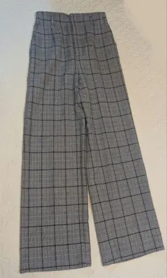 チェックワイドパンツ