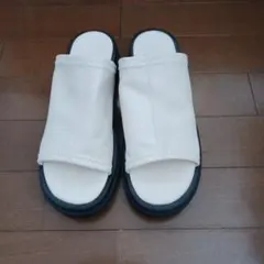 GLOBAL WORK　厚底ストレッチサンダル　白　ホワイト　Lサイズ