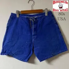 80s BIRDWELL(バードウェル)キャンバス ショーツ/ブルー/USA製のサムネイル
