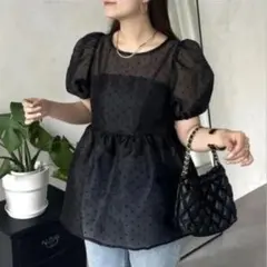 prose verse ドットペプラムブラウス