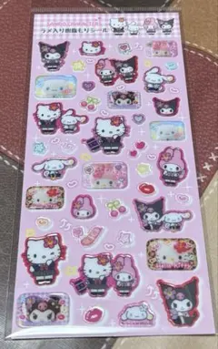 サンリオ ラメ入り樹脂もりシール マイメロ キティ シナモロール クロミ