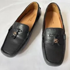 ティンバーランド 本革 レザー モカシン ドライビングシューズ 23.5cm 黒のサムネイル