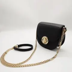 【未使用級】 コールハーン ショルダーバッグ 2way ターンロック レザー 黒