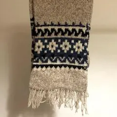 ノルディック柄　マフラー　USA製　ウール　ビンテージ
