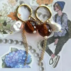 ハンドメイド　フックピアス