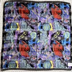 【ヴィンテージ】日本製 シルク100% スカーフ JAN CHOL アート