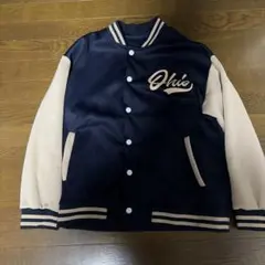 スタジャン ネイビー ベージュ