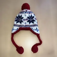 48-50cm Kids Foret 雪の結晶ニット帽