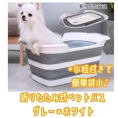접이식 애완 동물 목욕 회색 애완 동물 욕조 (개 고양이를 위한 접이식 수도꼭지 포함)