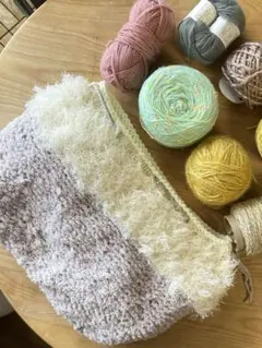 大きい巾着ポーチ