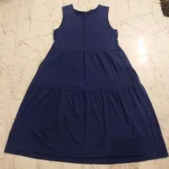 UNIQLO ティアードワンピース 女の子 150 ブルー