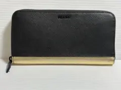 未使用 PRADA プラダ　希少 ブラック ゴールド 長財布　財布
