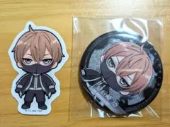 【桃源暗鬼】皇后崎迅 ステッカー&缶バッジセット