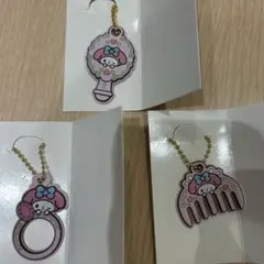 ぷちミラー ぷちコーム ぷちリング サンリオ ラバーキーホルダー　マイメロディ