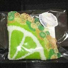 近沢レース 柑橘系 グリーン タオルハンカチ