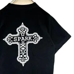 SPARK スパーク 十字架 両面プリントTシャツ 90S スケボー ブラック