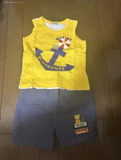 MIKI HOUSE ノースリーブTシャツ ハーフパンツ セットのサムネイル