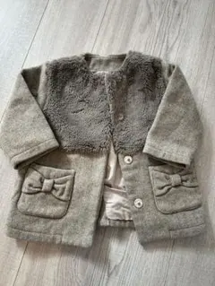 après les cours ブラウン ファー付きジャケット