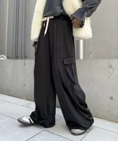 チャオパニックティピー 【-3kg見え】静電気防止サテンカーゴパンツ M