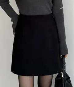 ウールライク起毛ミニスカート（インナーパンツ付き）