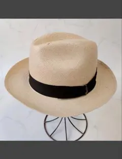 Borsalino パナマハット 麦わら帽子　56 イタリア製　ボルサリーノ
