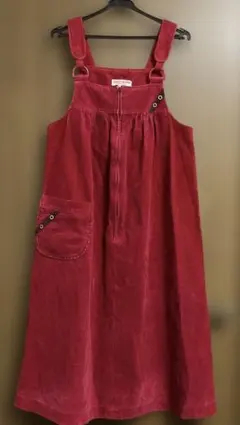 HAPPY MAMA レッド マタニティ ジャンパースカート