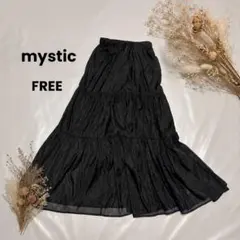 mystic ティアードマキシスカート シアー光沢 ペチコート付き K214のサムネイル