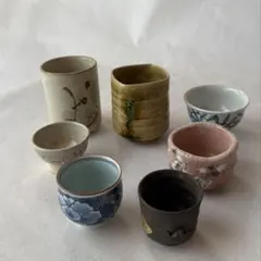 陶器製お猪口7個セット