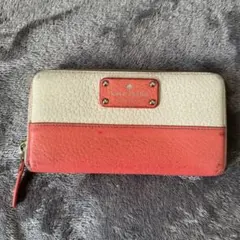 ギ*リ様 kate spade 長財布 アイボリー/オレンジ